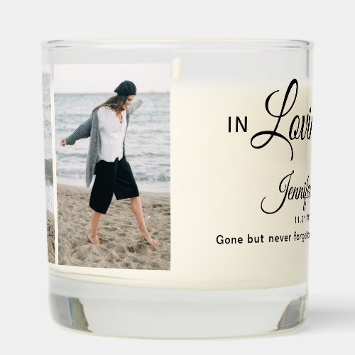 Stylish 3 Photo Collage Scented Candle