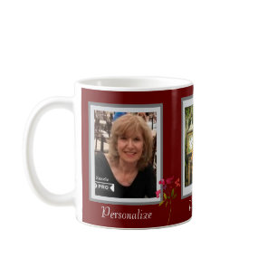 STYLISH 3 VERTICAL PHOTO COLLAGE COFFEE MUG