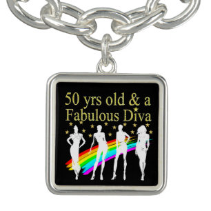 STYLISH 50 AND FABULOUS 50TH BIRTHDAY DESIGN BRACELET