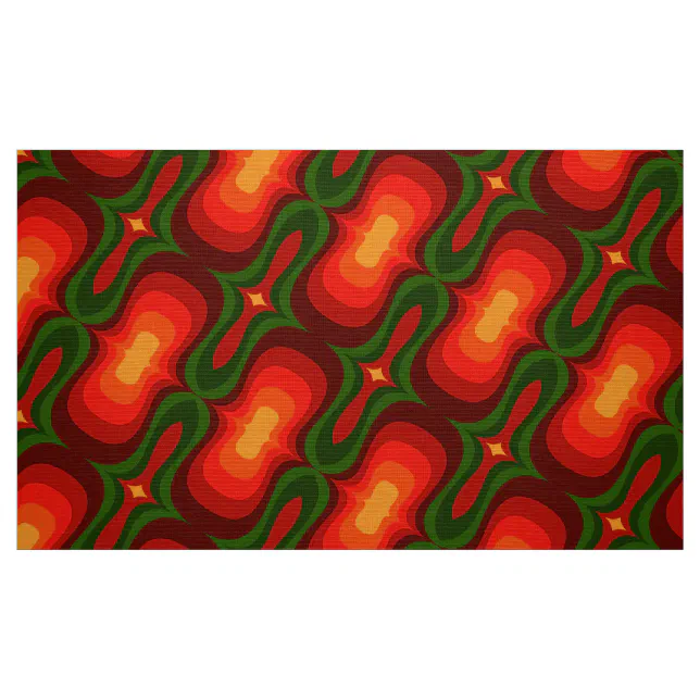 Stylish 50s 60s 70s retro mod pattern fabric | Zazzle