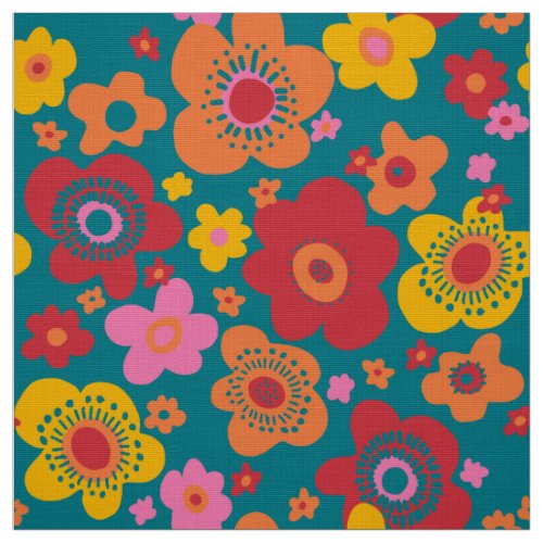 stylish  60s 70s retro mod fabric