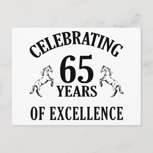 Stylish 65th Birthday Gift Ideas Postcard