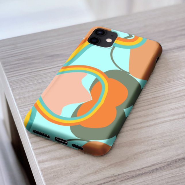 Stylish 70s retro abstract pattern esthetic iPhone case (Creator Uploaded)