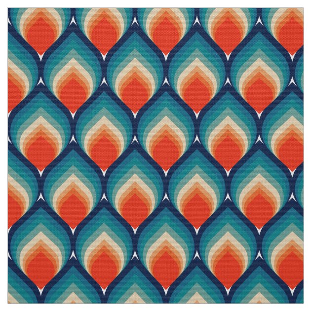 stylish 70s retro mod fabric | Zazzle