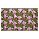 stylish 70s retro mod fabric- Cat kitten  Fabric