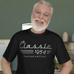 Stylish 70th Birthday Auto Owner, Classic 1954 T-Shirt<br><div class="desc">Celebrate a milestone with the "Stylish 70th Birthday Auto Owner, Classic 1954 T-Shirt." Perfect for the automotive enthusiast turning 70, this shirt combines timeless style and personal flair. Featuring a sleek design and a nod to the iconic year 1954, it's a fashionable way to mark this special birthday for someone...</div>