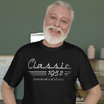 Stylish 72nd Birthday Auto Owner, Classic 1952 T-Shirt<br><div class="desc">Celebrate 72 years of enduring style and automotive passion with the "Stylish 72nd Birthday Auto Owner, Classic 1952 T-Shirt." Tailored for the individual marking this significant milestone, the shirt effortlessly blends vintage charm with contemporary flair. Featuring a sleek design inspired by the iconic year 1952, it's a chic and personalized...</div>