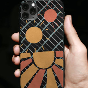Stylish 80s red and orange Retro Sunset aesthetic iPhone 11 Case