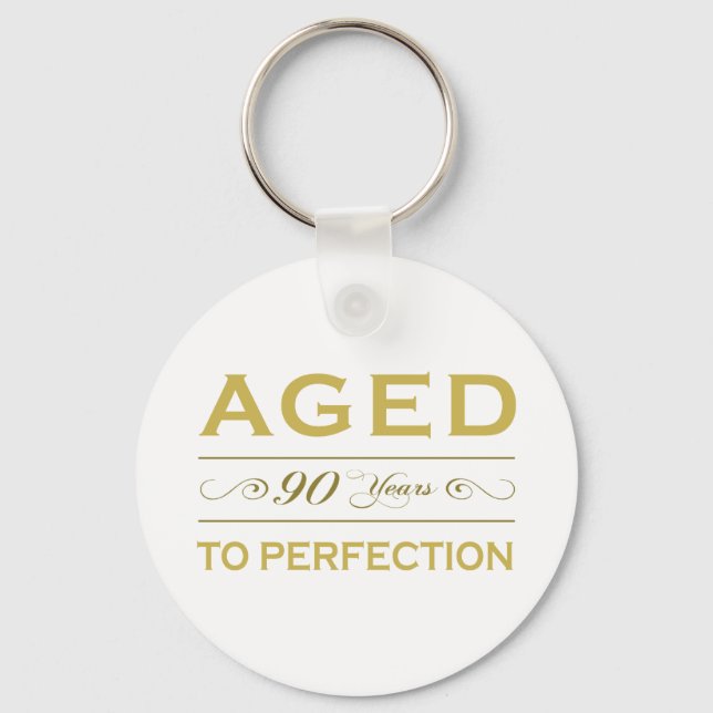 Stylish 90th Birthday Gifts Keychain (Front)