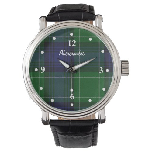 Stylish Abercrombie Plaid Faced Custom Watch