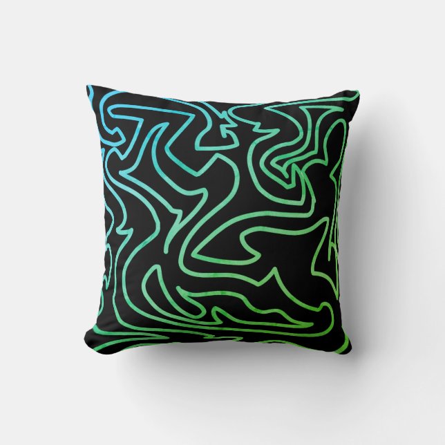 Stylish Abstract Art Cushion Throw Pillow (Front)