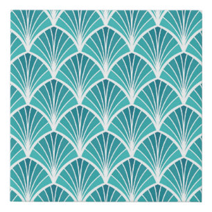 Stylish Abstract: Art Deco Seamless. Faux Canvas Print