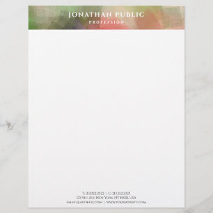 Stylish Abstract Artwork Simple Modern Template Letterhead