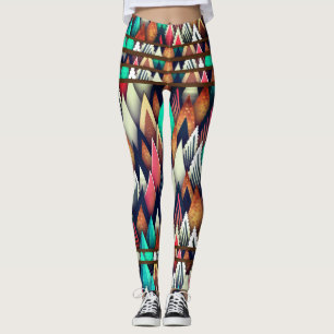 Stylish Abstract Colors Look Leggings