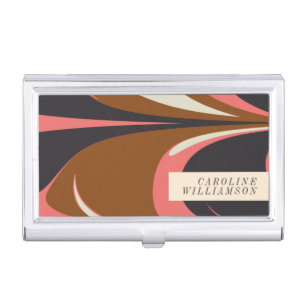 Stylish Abstract Contemporary Elegant Personalized Business Card Case