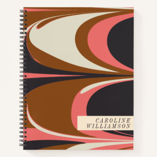 Stylish Abstract Contemporary Elegant Personalized Notebook