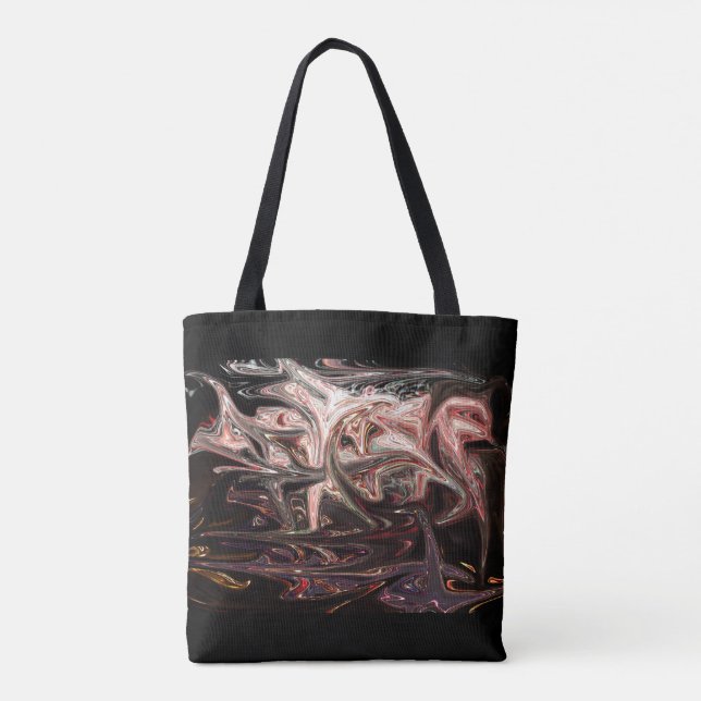 Stylish Abstract Graffiti Tote Bag (Back)