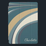 Stylish Abstract Marble Art in Teal Personalized iPad Pro Cover<br><div class="desc">Unique Abstract Marble Fine Art in Blue and Green Personalized iPad Cover</div>