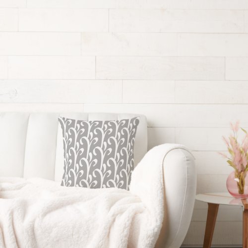 Stylish Abstract Modern Pattern Gray Decorative Throw Pillow