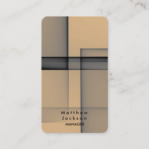 Stylish Abstract Modern Plain Professional Manager Business Card