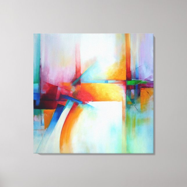 Stylish Abstract Painting Acrlylic Modern Art Deco Canvas Print (Front)