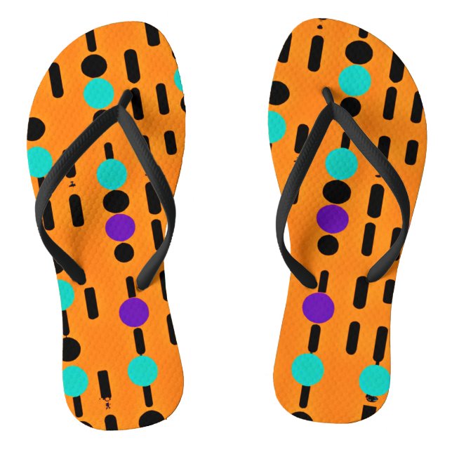 Stylish Abstract Pattern Design Flip Flops (Footbed)