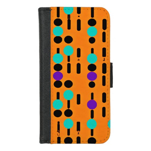 Stylish Abstract Pattern Design iPhone 87 Wallet Case