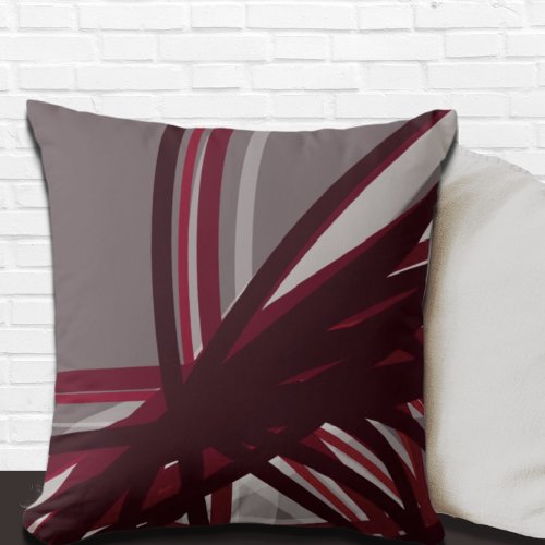 Stylish Abstract Ribbons Throw Pillow