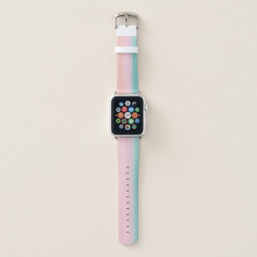 Stylish Abstract Watercolor Cute Pink Blue Apple Watch Band