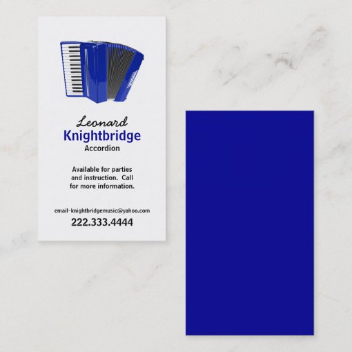 Stylish Accordion Business Card Zazzle