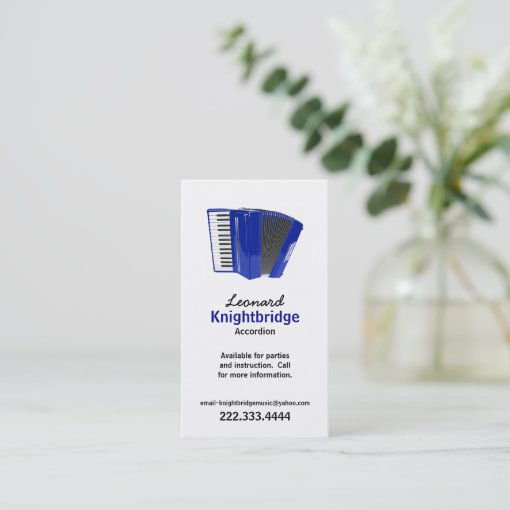Stylish Accordion Business Card Zazzle
