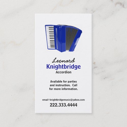Stylish Accordion Business Card