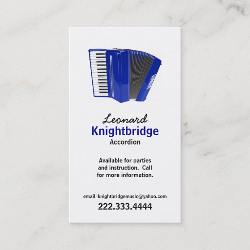 Customizable Stylish Accordion Business Card