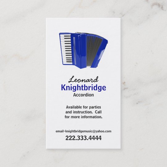 Stylish Accordion Business Card