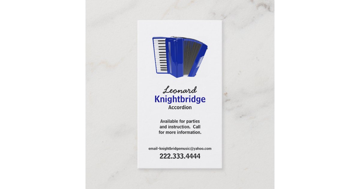 Stylish Accordion Business Card Zazzle