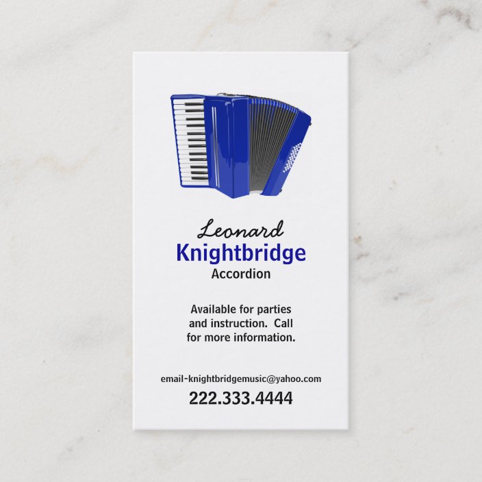 Stylish Accordion Business Card