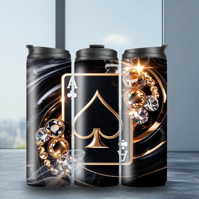 Stylish Ace of Spades Thermal Tumbler (Creator Uploaded)