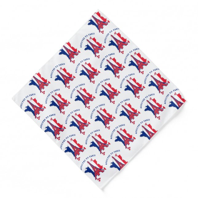 Stylish ADDICTED TO PARIS Bandana (Front)