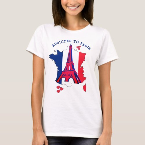 Stylish Addicted to PARIS T_Shirt