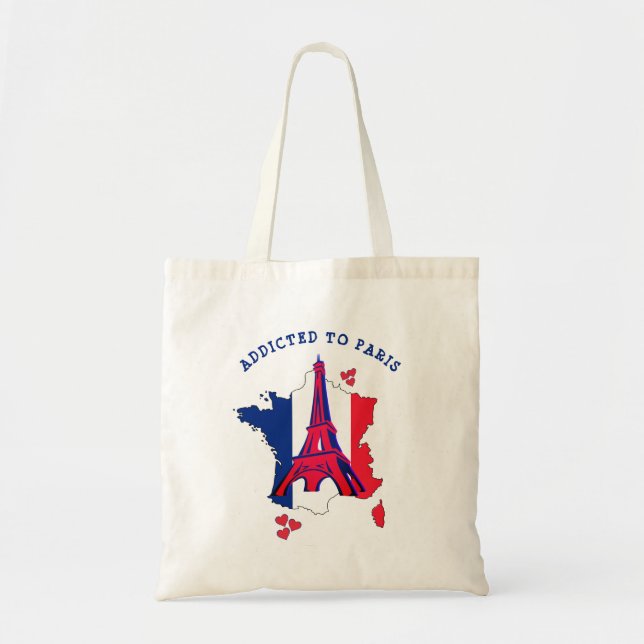 Stylish Addicted to PARIS Tote Bag (Front)