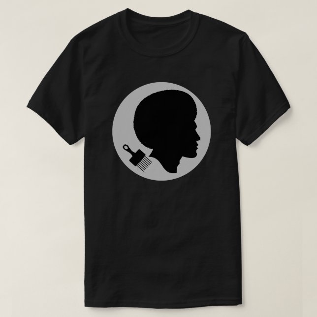 STYLISH AFRO MAN WITH AFRO PICK T-Shirt (Design Front)