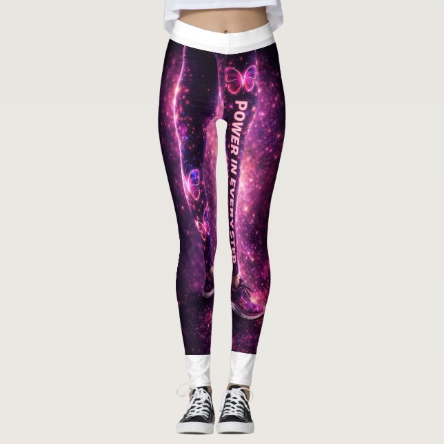 stylish all over print women leggings, leggings (Front)
