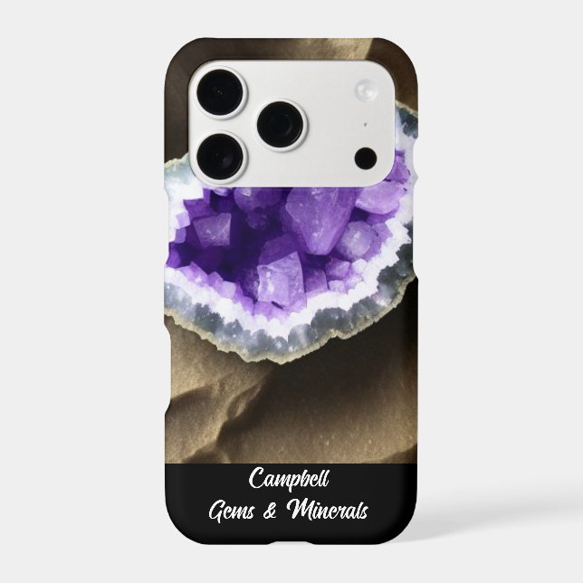Stylish Amethyst Geode Custom  Iphone Case (Back)