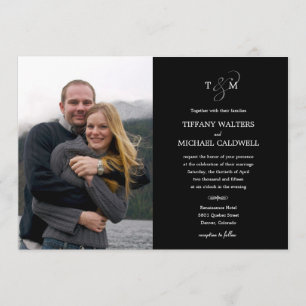 Stylish Ampersand Wedding Photo Invitation