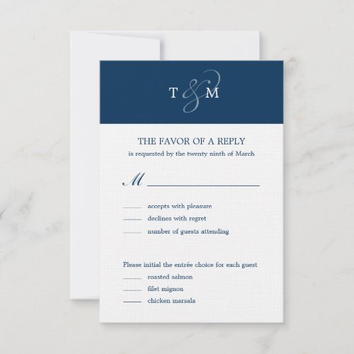 Stylish Ampersand Wedding RSVP Card