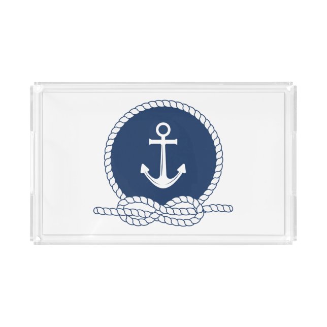 Stylish Anchor And Rope Acrylic Tray (Front)