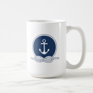 Stylish Anchor And Rope Coffee Mug