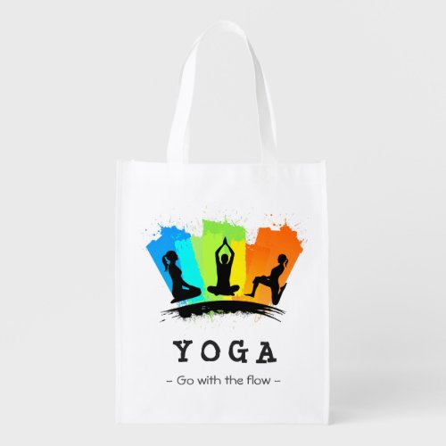 Stylish and Colorful Pilates YOGA Exercise Grocery Bag