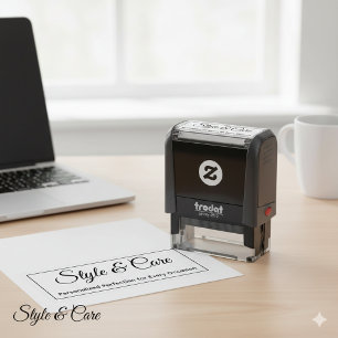 Stylish and Customizable Mark Your Brand Self-inking Stamp