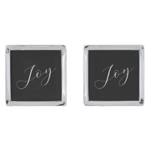 Stylish and Elegant Christmas "JOY" Cufflinks